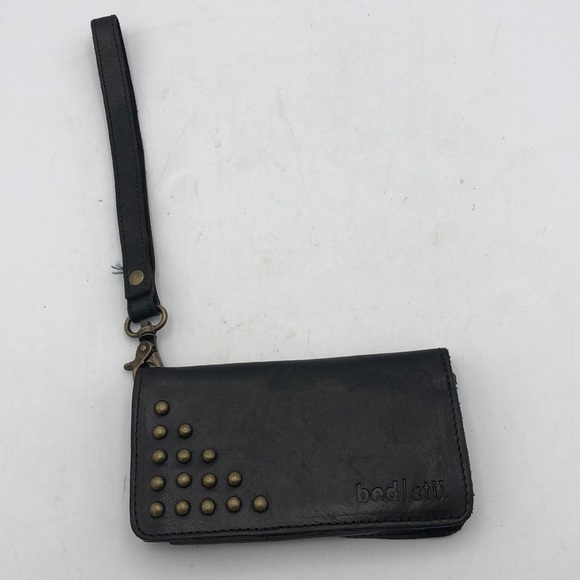 Bed Stu Bags Bed Stu Black Sloan Studded Wallet Brown Poshmark